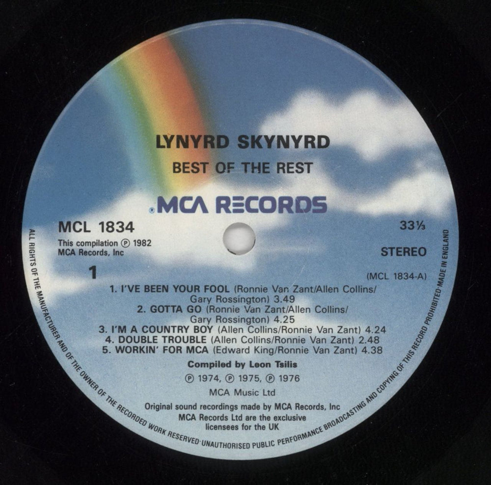 Lynyrd Skynyrd Best Of The Rest UK vinyl LP album (LP record) LRDLPBE811027