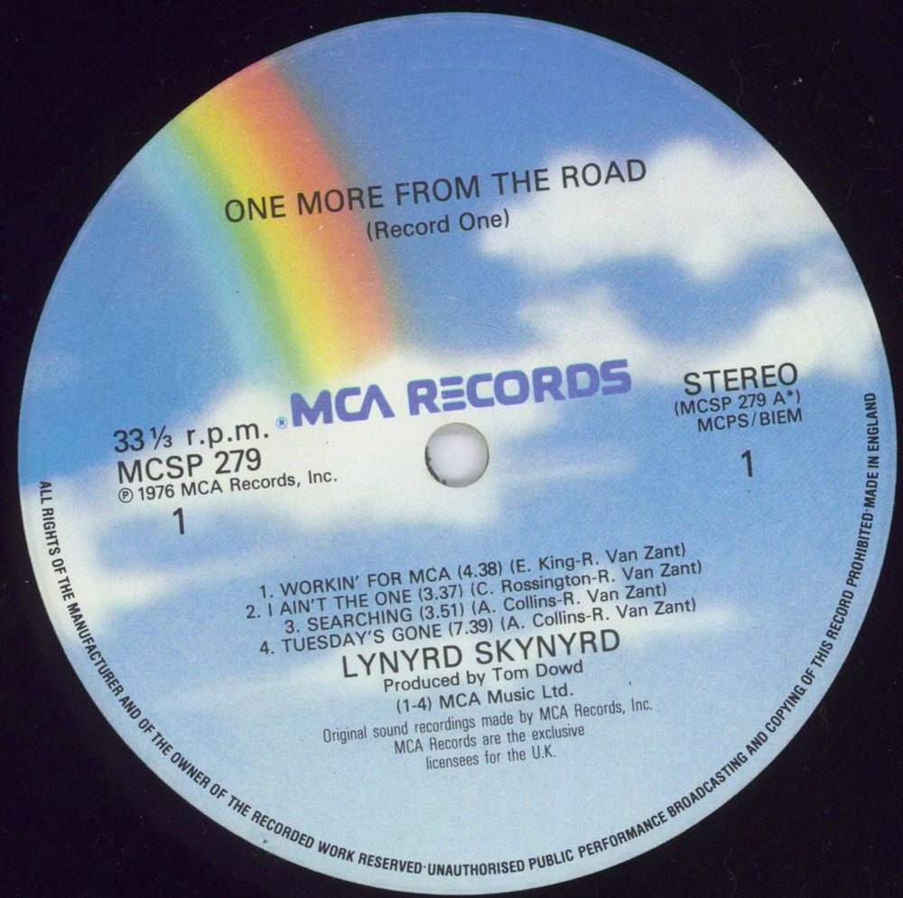 Lynyrd Skynyrd One More From The Road UK 2-LP vinyl record set (Double LP Album) LRD2LON739358