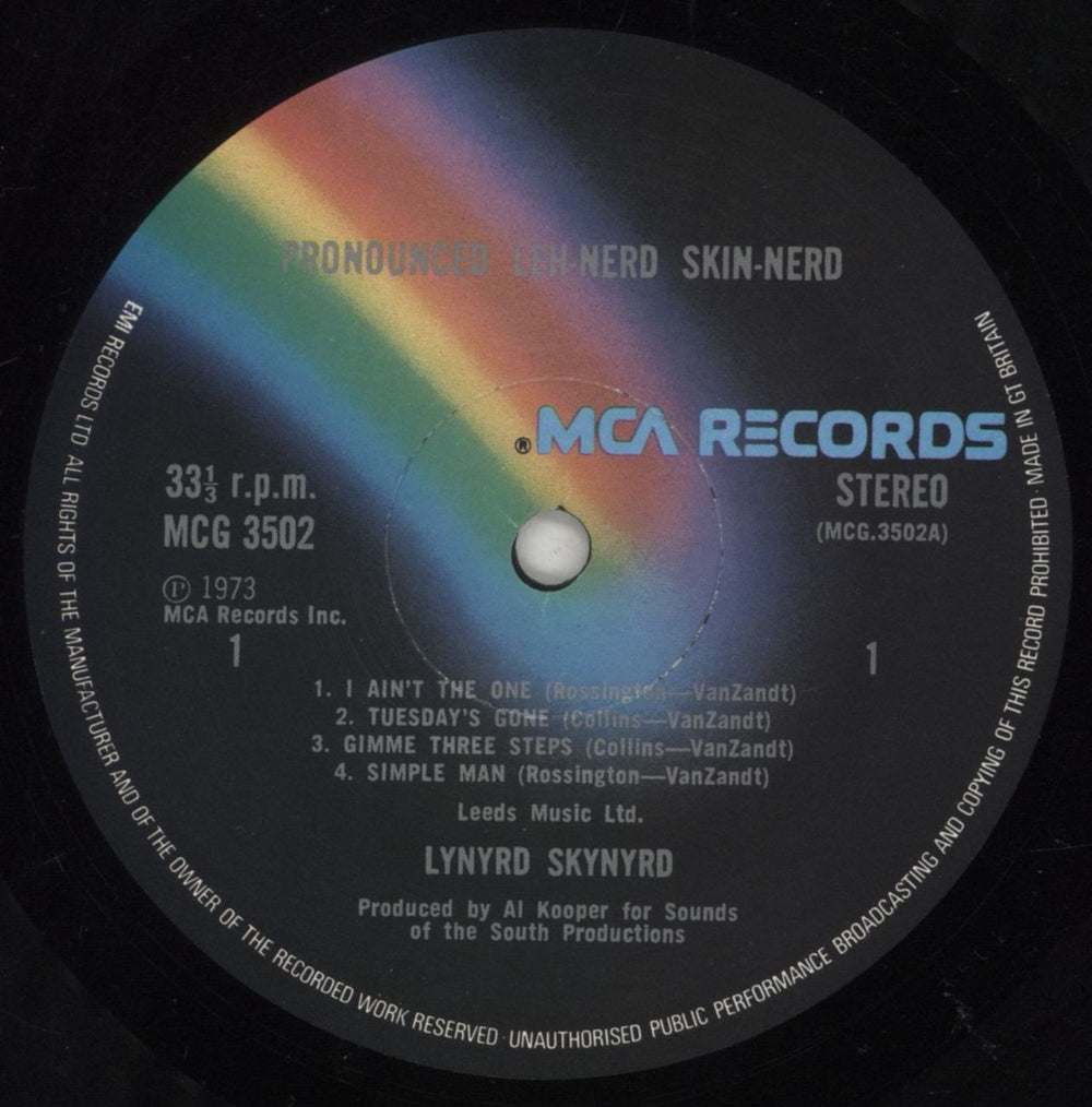 Lynyrd Skynyrd Pronounced Leh-Nerd Skin-Nerd - 1st UK vinyl LP album (LP record) LRDLPPR171372