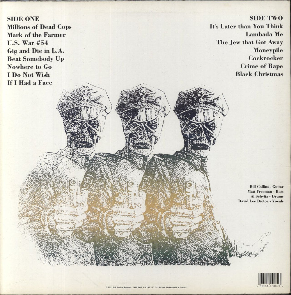 M.D.C. Hey Cop!!! If I Had A Face Like Yours... US vinyl LP album (LP record) 038161900815