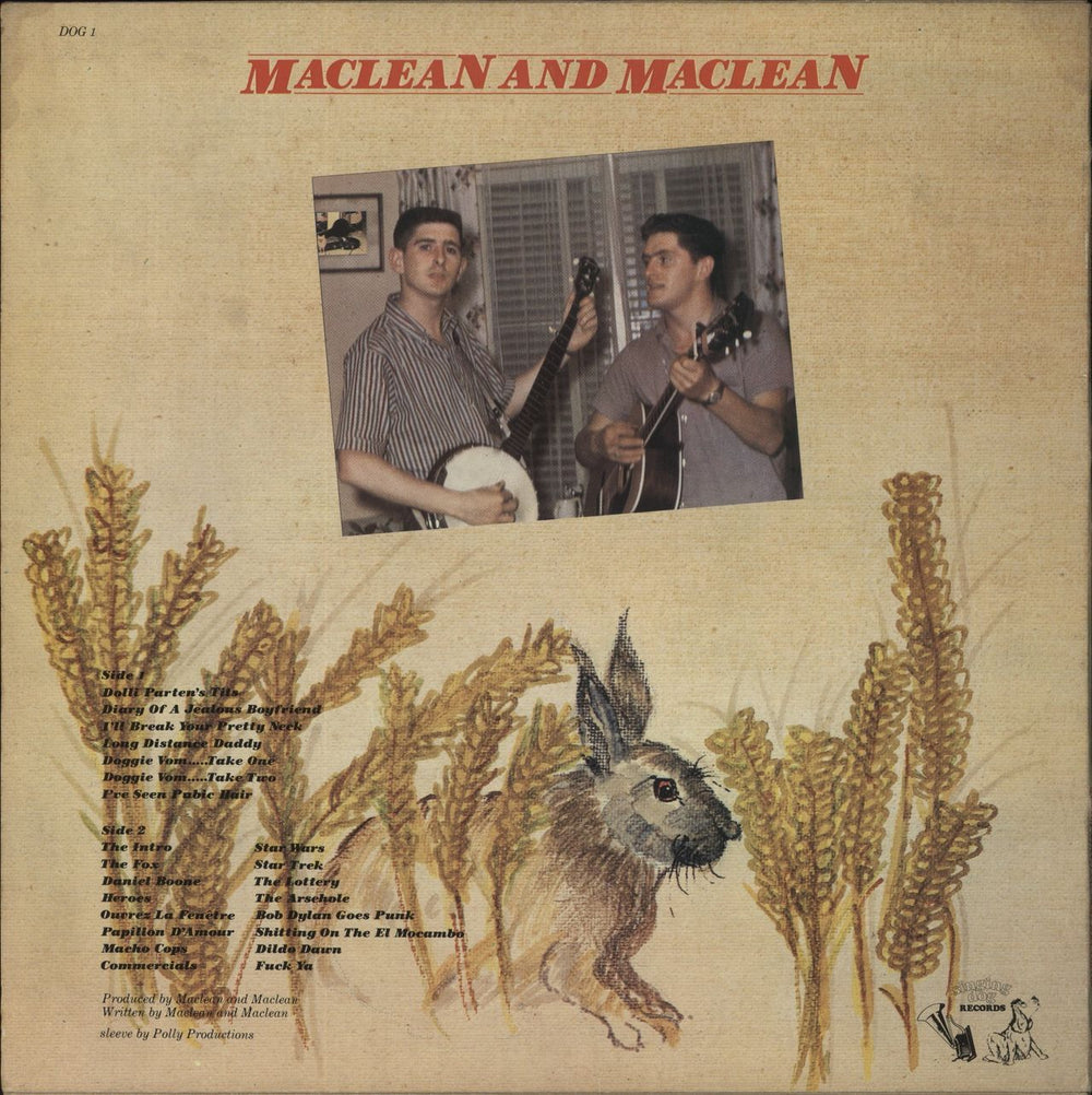 Maclean And Maclean Taking The 'O' Out Of Country And Sucking Their Way To The Top UK vinyl LP album (LP record)