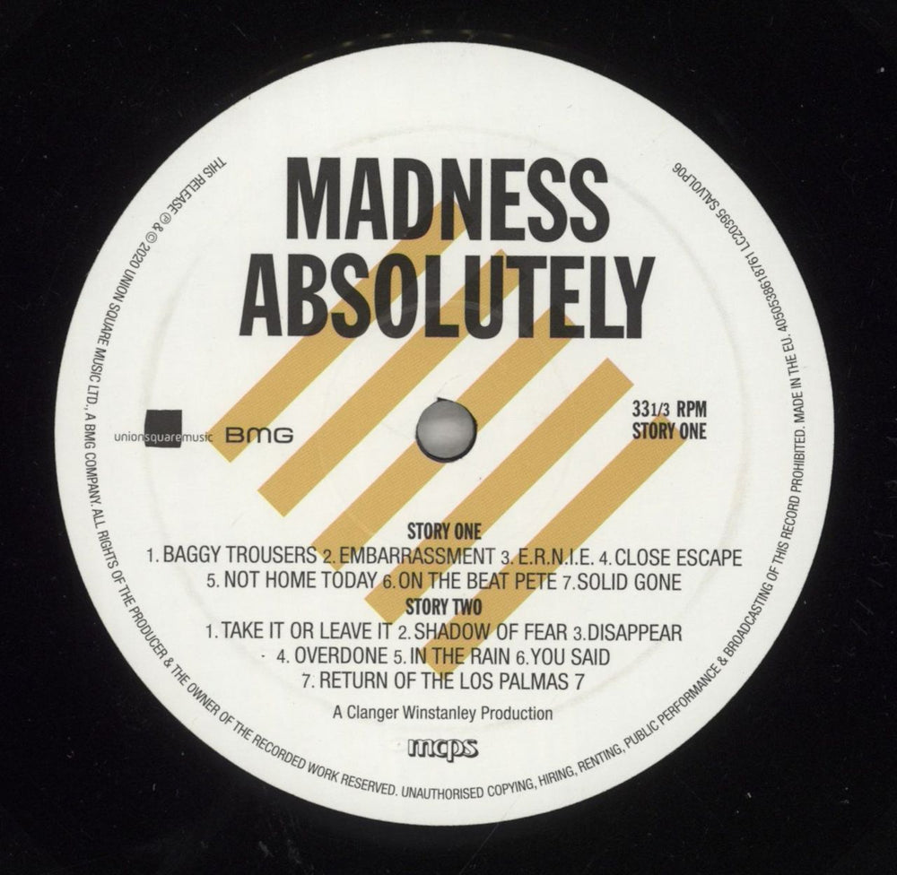 Madness Absolutely: 40th Anniversary - 180 Gram Black Vinyl - EX UK vinyl LP album (LP record) MDNLPAB874247