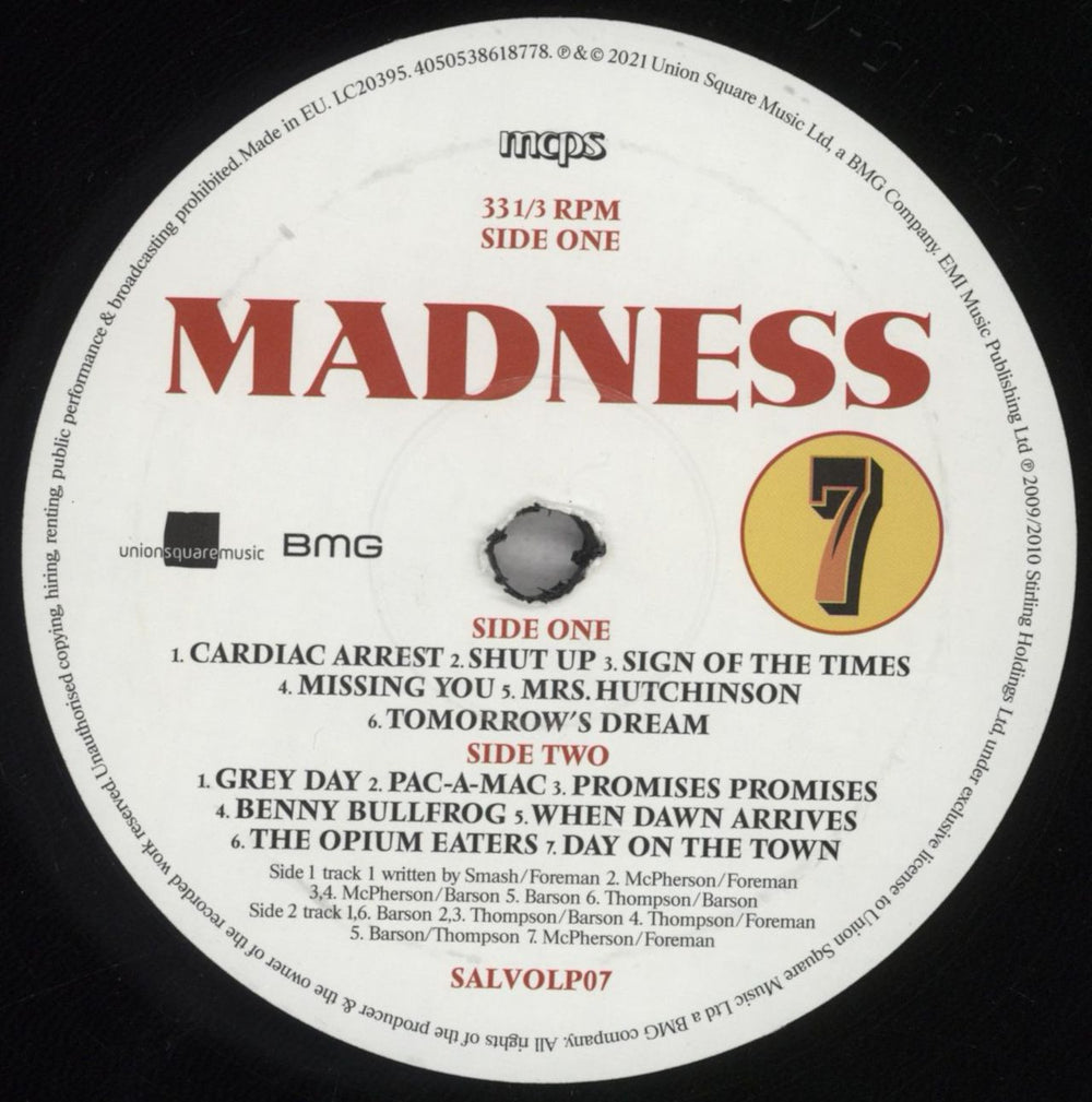 Madness Madness 7 UK vinyl LP album (LP record) MDNLPMA840648