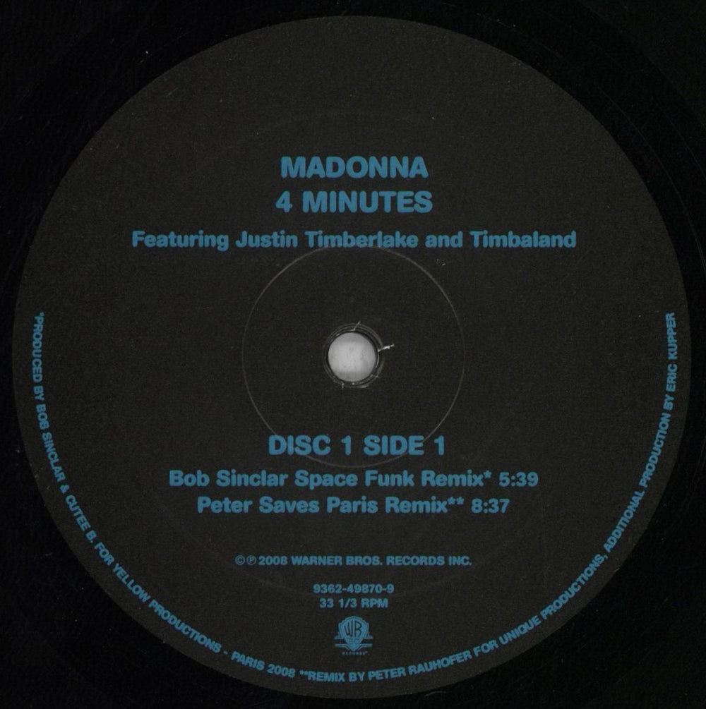 Madonna 4 Minutes German 12" vinyl single (12 inch record / Maxi-single) MAD12MI577346