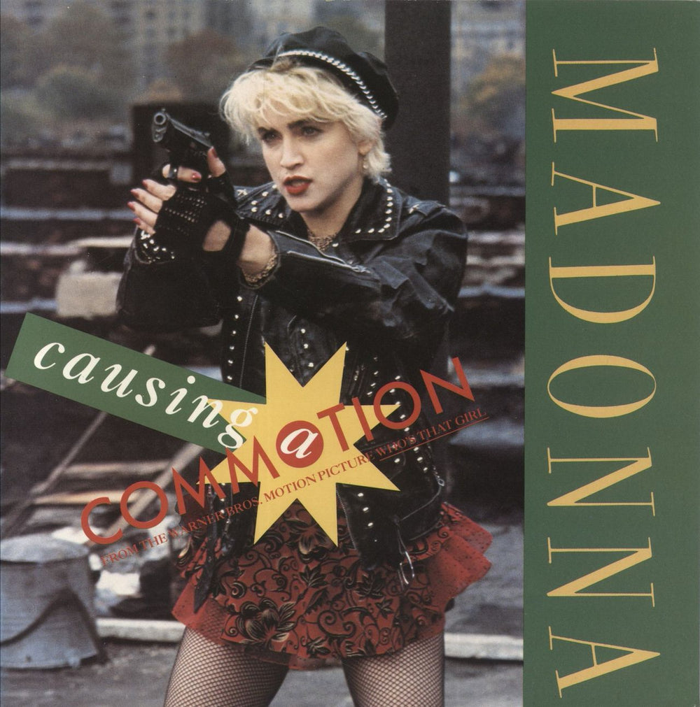 Madonna Causing A Commotion - Silver Injection - Card P/S UK 7" vinyl single (7 inch record / 45) W8224