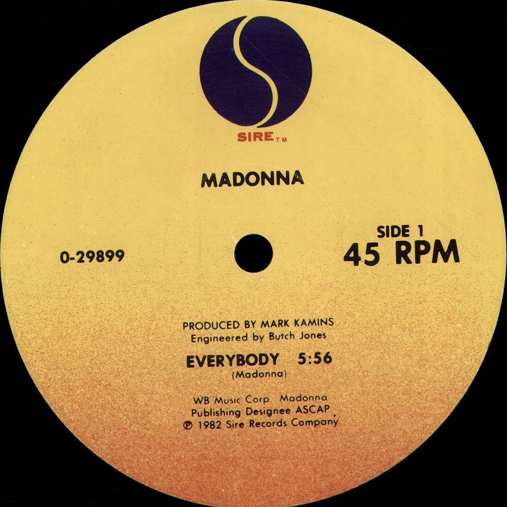 Madonna Everybody - EX US 12" vinyl single (12 inch record / Maxi-single) MAD12EV365180