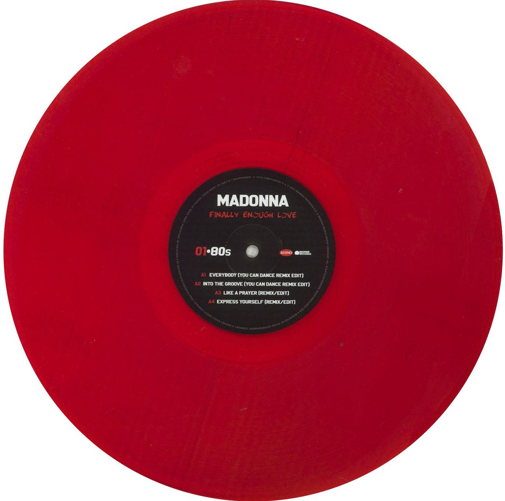 Madonna Finally Enough Love - Red Vinyl UK 2-LP vinyl record set (Double LP Album) MAD2LFI856931