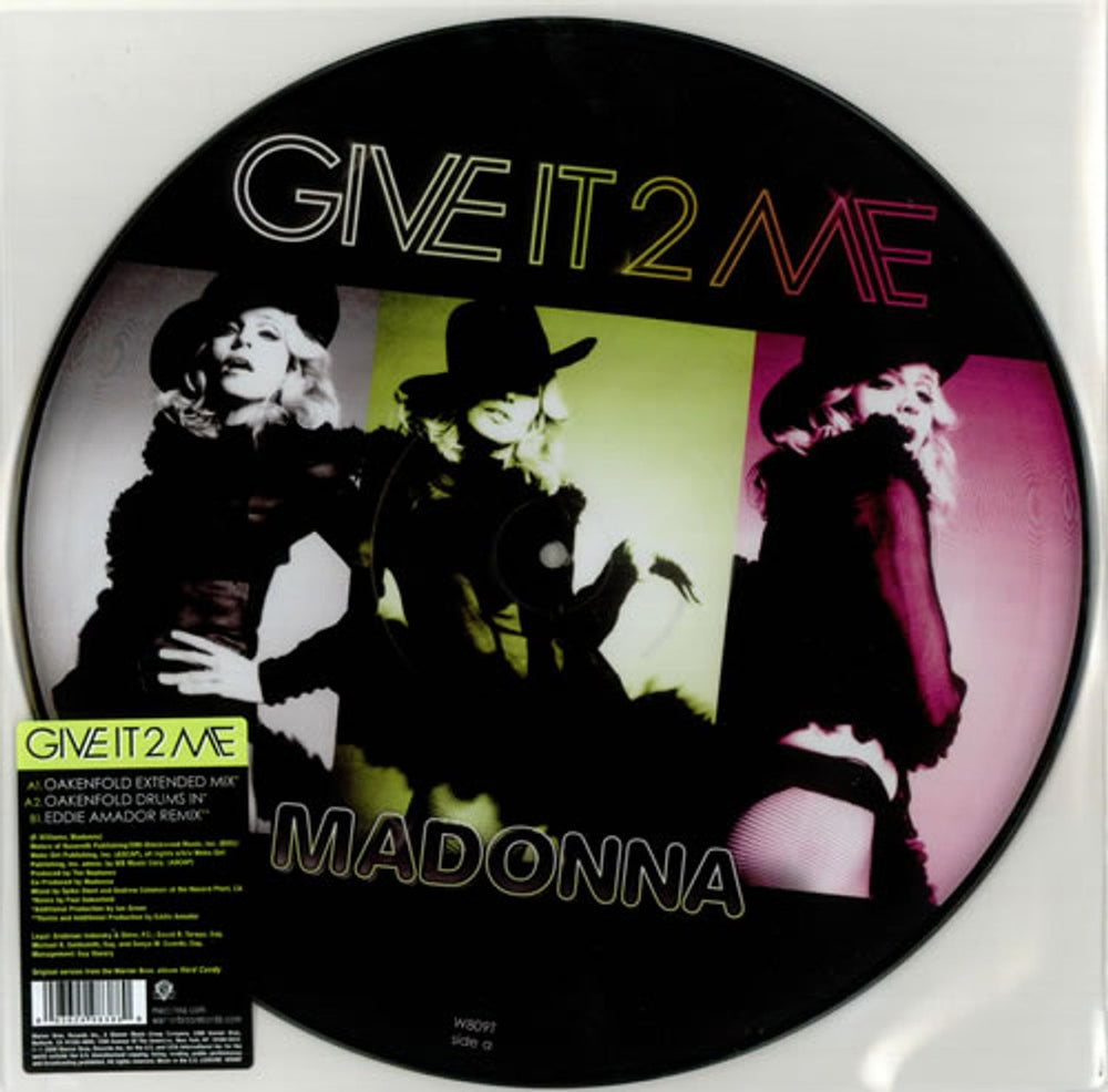 Madonna Give It 2 Me UK 12" vinyl picture disc (12 inch picture record) W809T