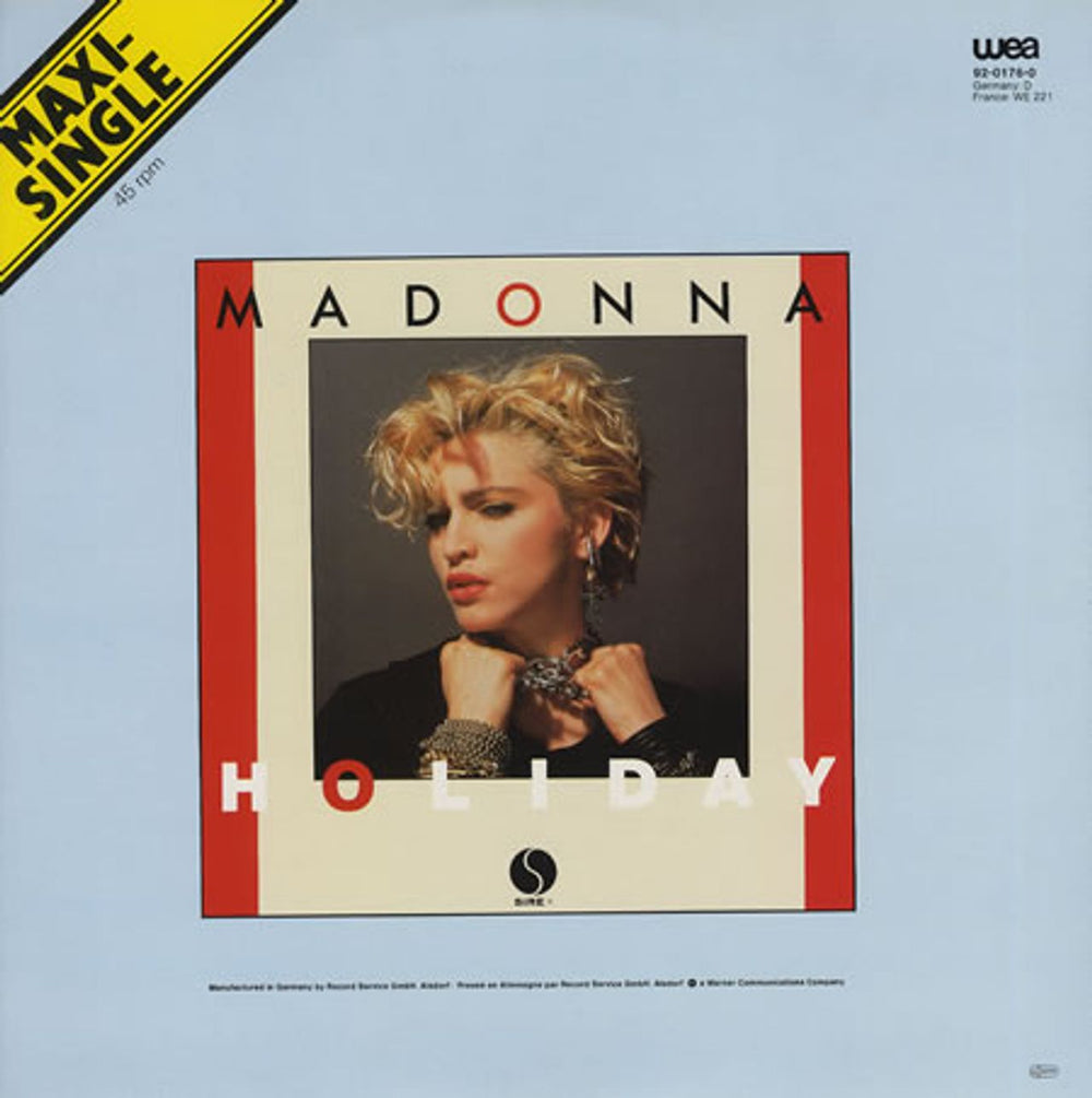 Madonna Holiday German 12" vinyl single (12 inch record / Maxi-single) 92-0176-0