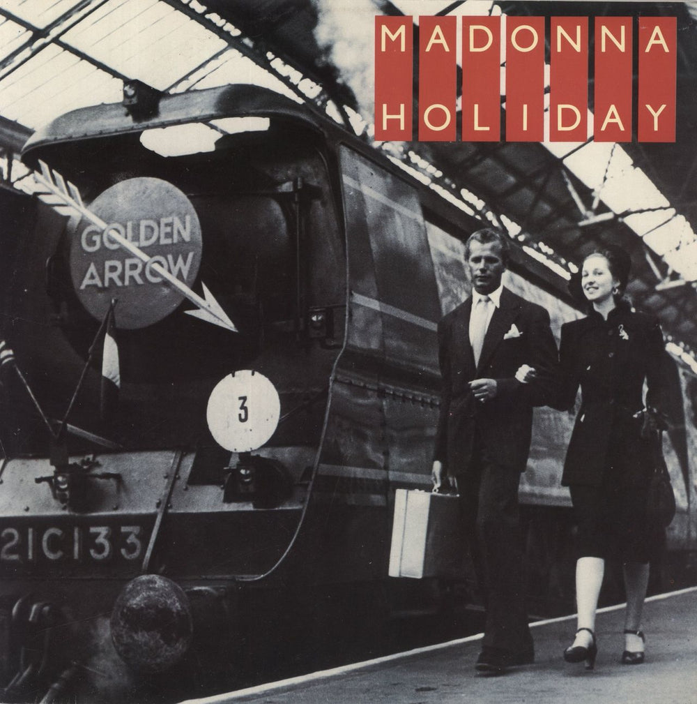 Madonna Holiday - Train Sleeve - EX UK 12" vinyl single (12 inch record / Maxi-single) W9405T