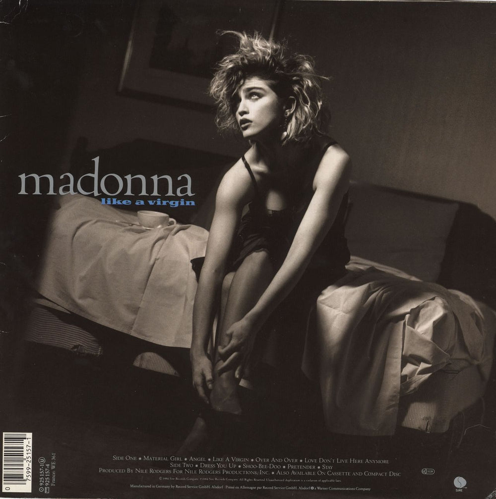 Madonna Like A Virgin - double song stickered picture sleeve German vinyl LP album (LP record) 075992515719