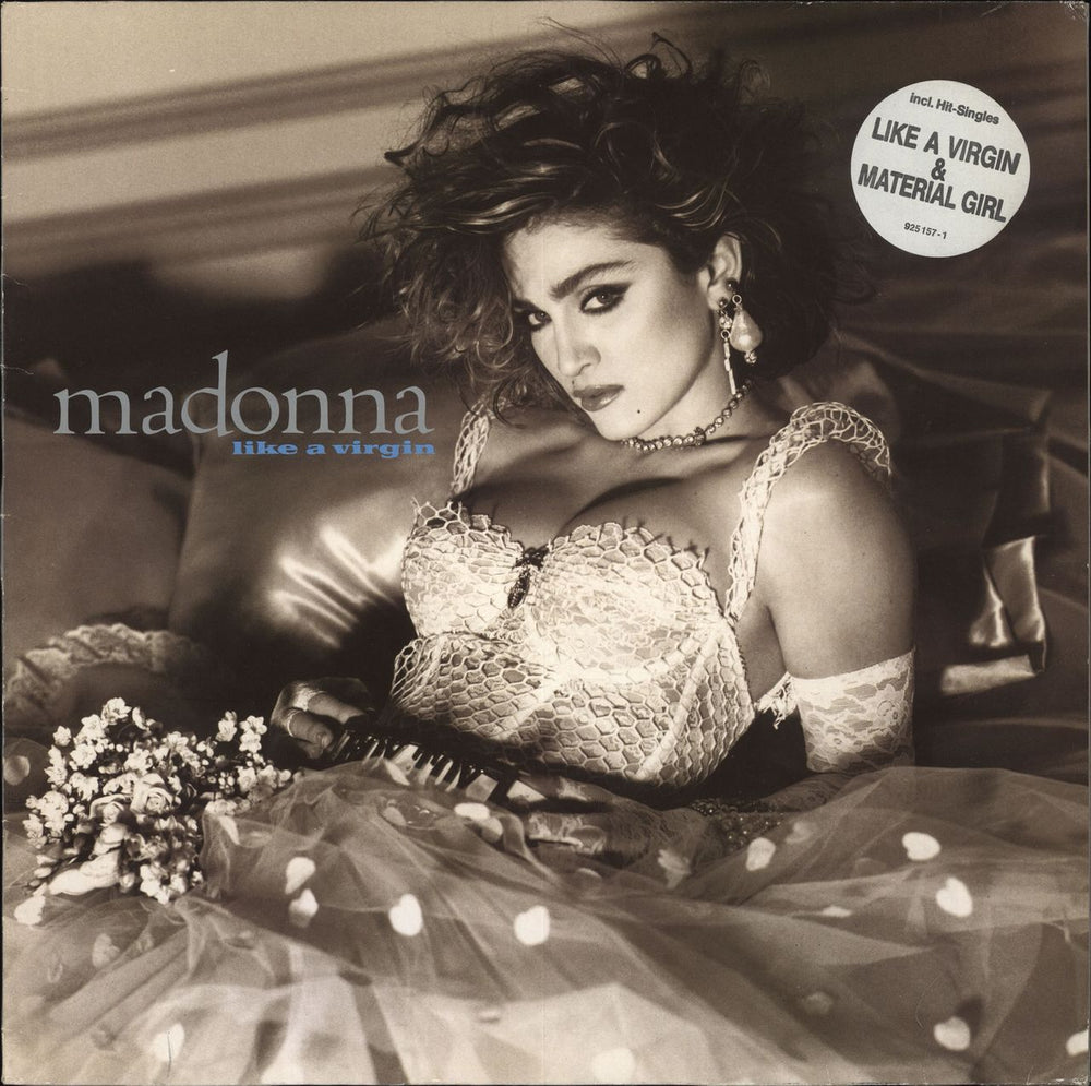 Madonna Like A Virgin - double song stickered picture sleeve German vinyl LP album (LP record) 925157-1