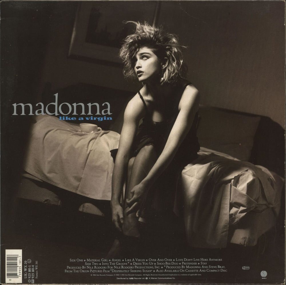 Madonna Like A Virgin - UK UK vinyl LP album (LP record) 075992518116