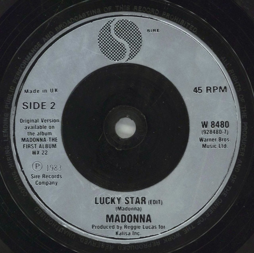 Madonna Open Your Heart - Injection Label & Glossy Sleeve UK 7" vinyl single (7 inch record / 45) MAD07OP05381