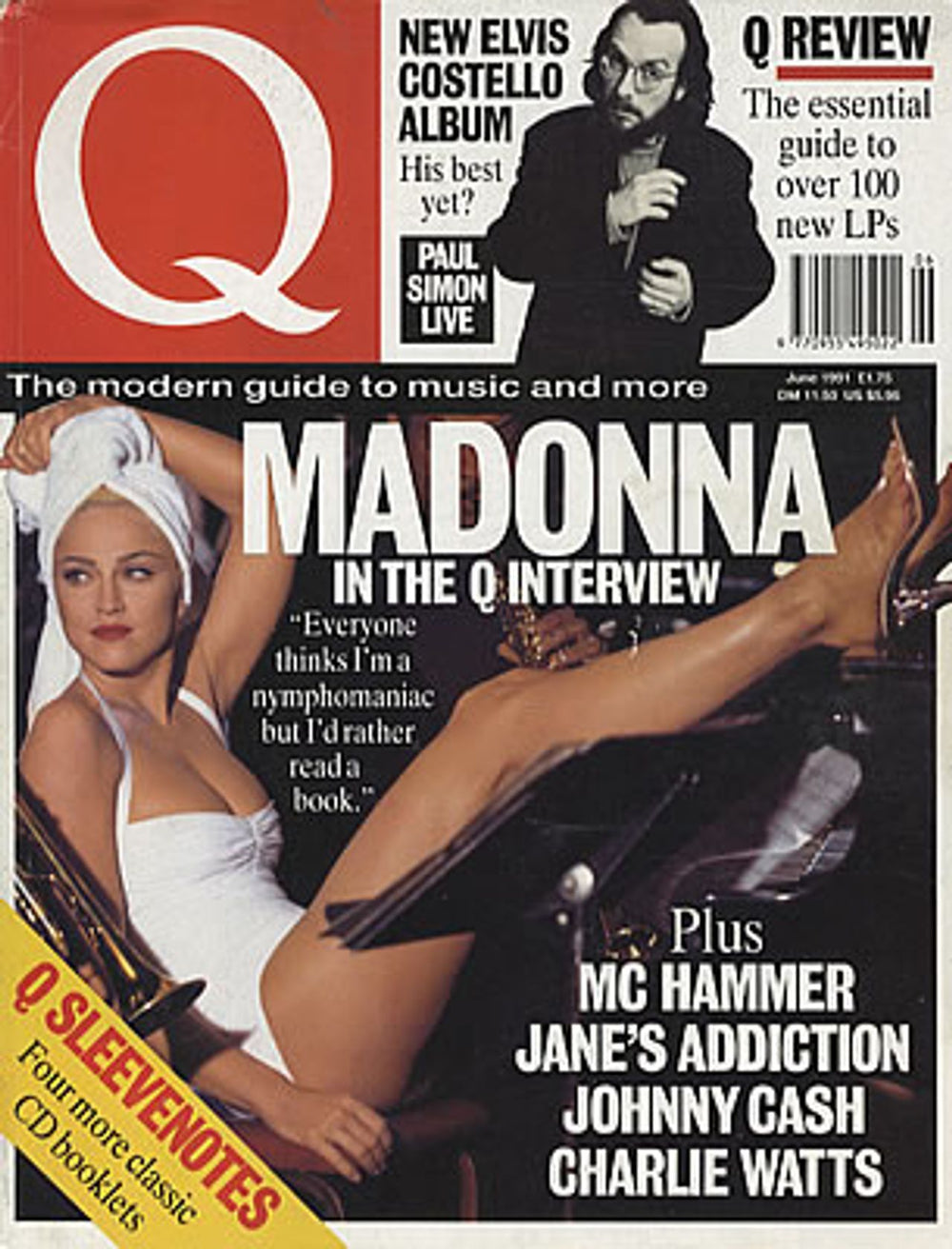 Madonna Q Magazine UK magazine JUNE 91