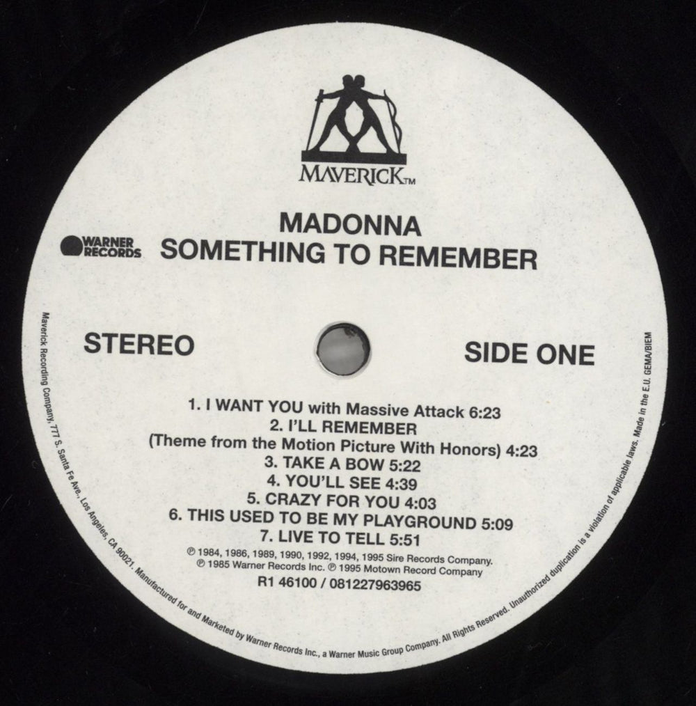 Madonna Something To Remember - 180 Gram UK vinyl LP album (LP record) MADLPSO857693
