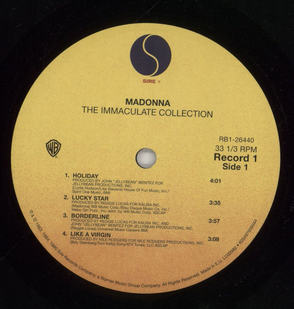 Madonna The Immaculate Collection UK 2-LP vinyl record set (Double LP Album) MAD2LTH813624