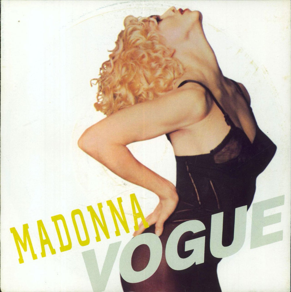 Madonna Vogue - Yellow Label + Matt Sleeve UK 7" vinyl single (7 inch record / 45) W9851