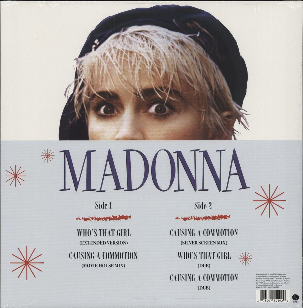 Madonna Who's That Girl Super Club Mix - RSD 2022 - Red Vinyl - Sealed UK 12" vinyl single (12 inch record / Maxi-single) MAD12WH788914