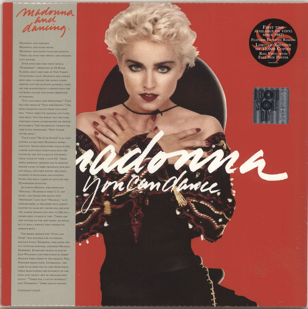 Madonna You Can Dance - Red Vinyl + Poster - Sealed UK vinyl LP album (LP record) 603497862245