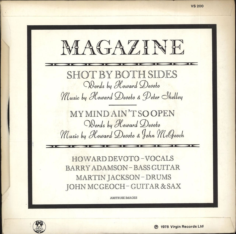 Magazine Shot By Both Sides - Card sleeve UK 7" vinyl single (7 inch record / 45)