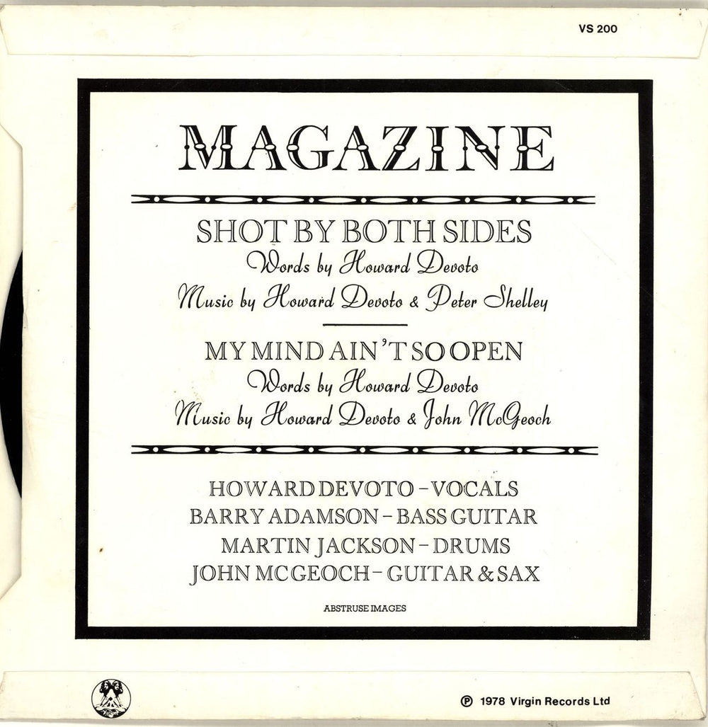 Magazine Shot By Both Sides - Card sleeve UK 7" vinyl single (7 inch record / 45) MGZ07SH182999