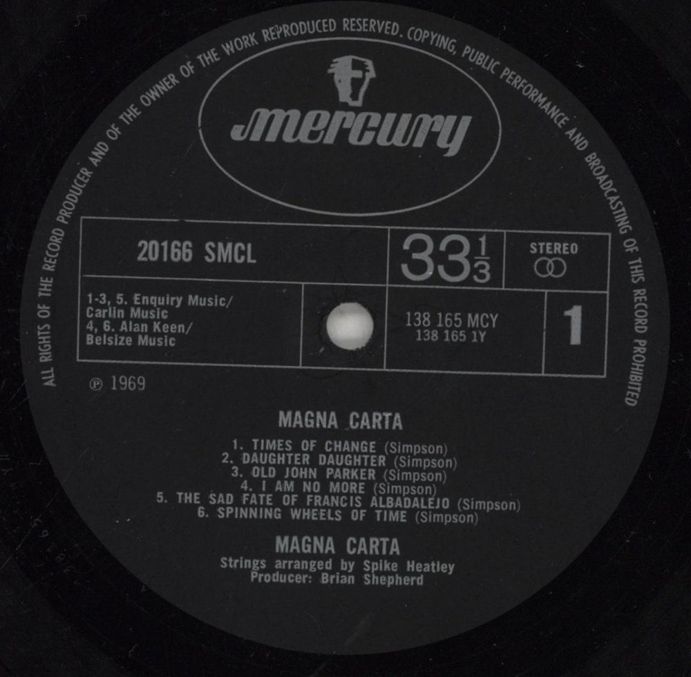Magna Carta Magna Carta - VG UK vinyl LP album (LP record) GNCLPMA851895