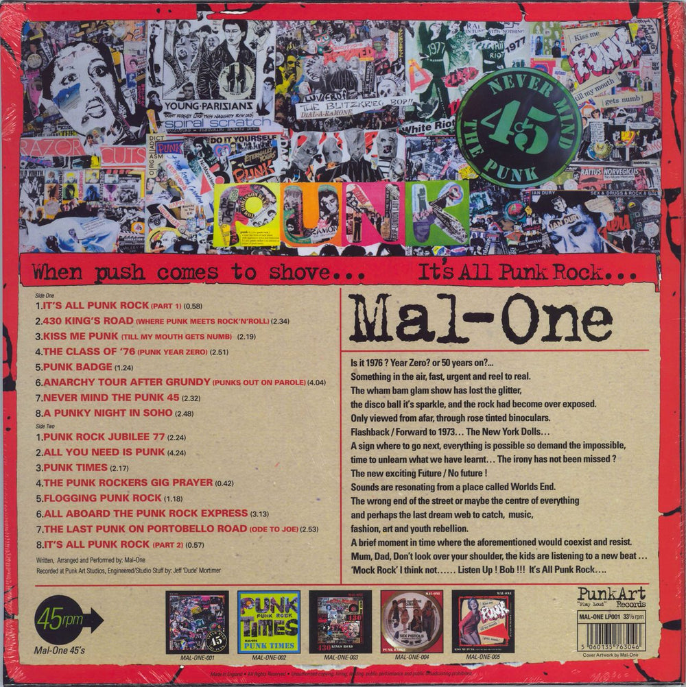 MAL-ONE It's All Punk Rock + 7" UK vinyl LP album (LP record) 3ZOLPIT777457