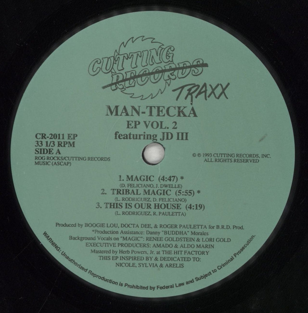 Man-Tecka EP Vol. 2 US 12" vinyl single (12 inch record / Maxi-single) 8RQ12EP856332