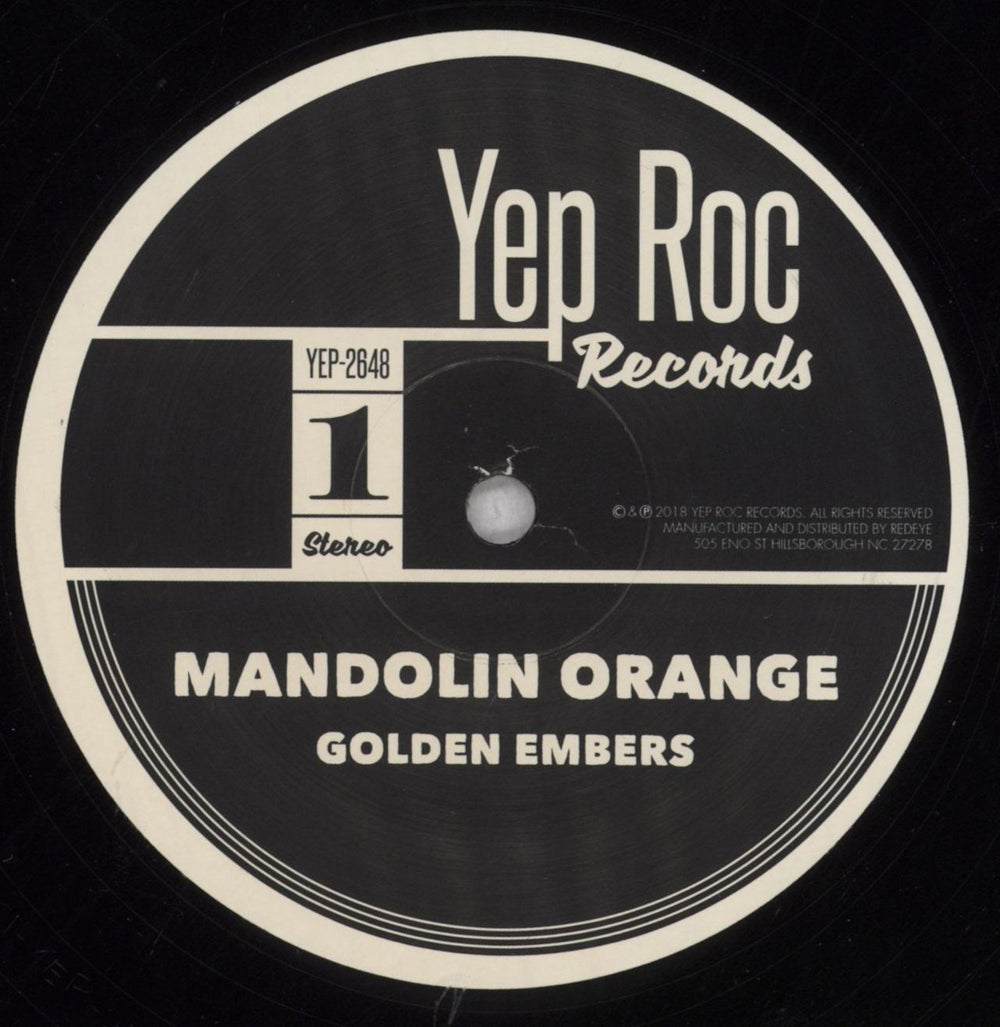 Mandolin Orange Golden Embers / John Hess US 12" vinyl single (12 inch record / Maxi-single) 7GR12GO845979