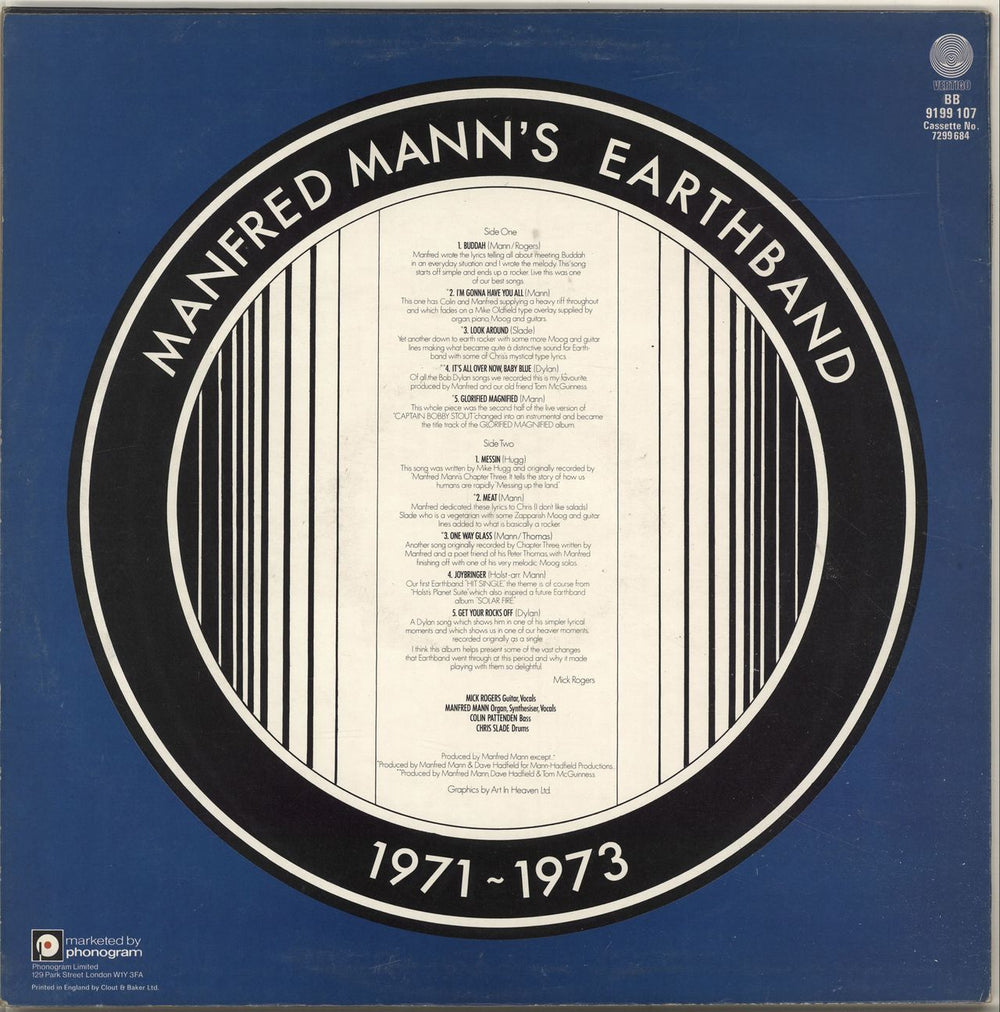 Manfred Mann's Earth Band Manfred Mann's Earth Band - 1971 - 1973 UK vinyl LP album (LP record)