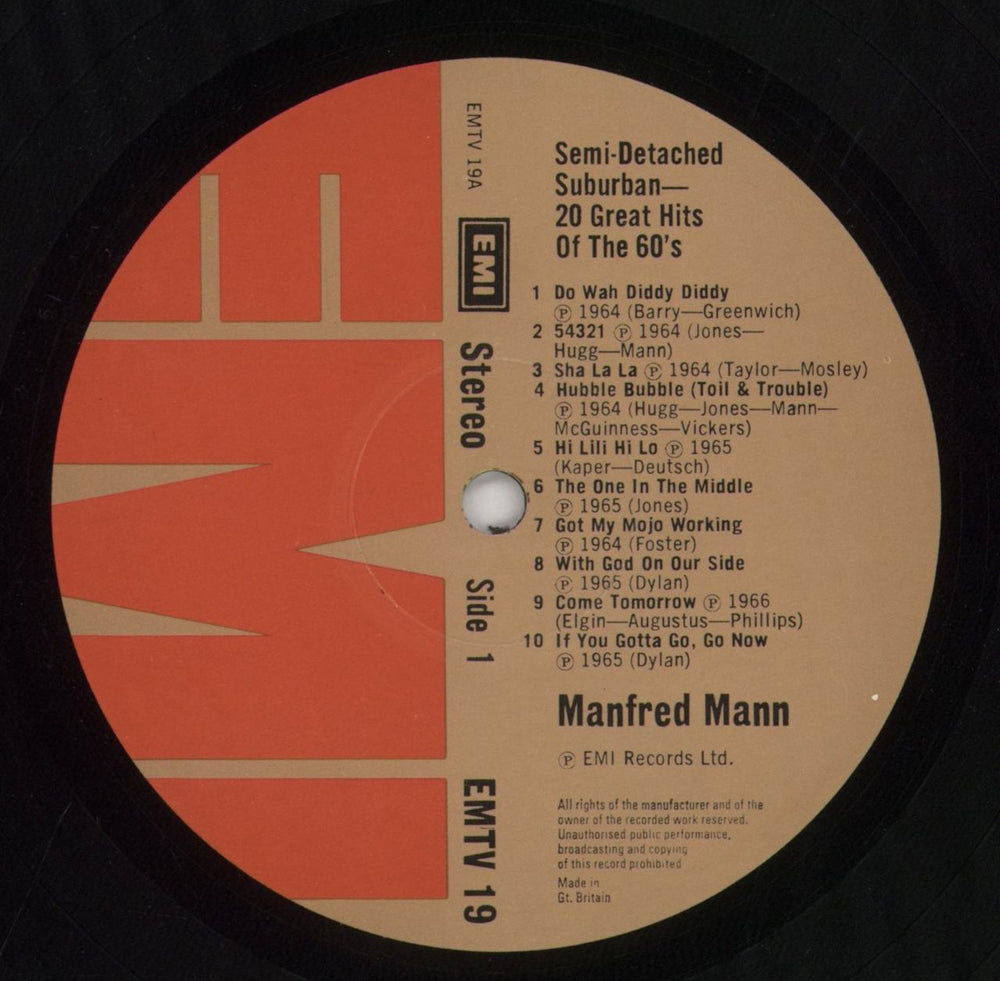 Manfred Mann Semi-Detached Suburban UK vinyl LP album (LP record) MFMLPSE63229