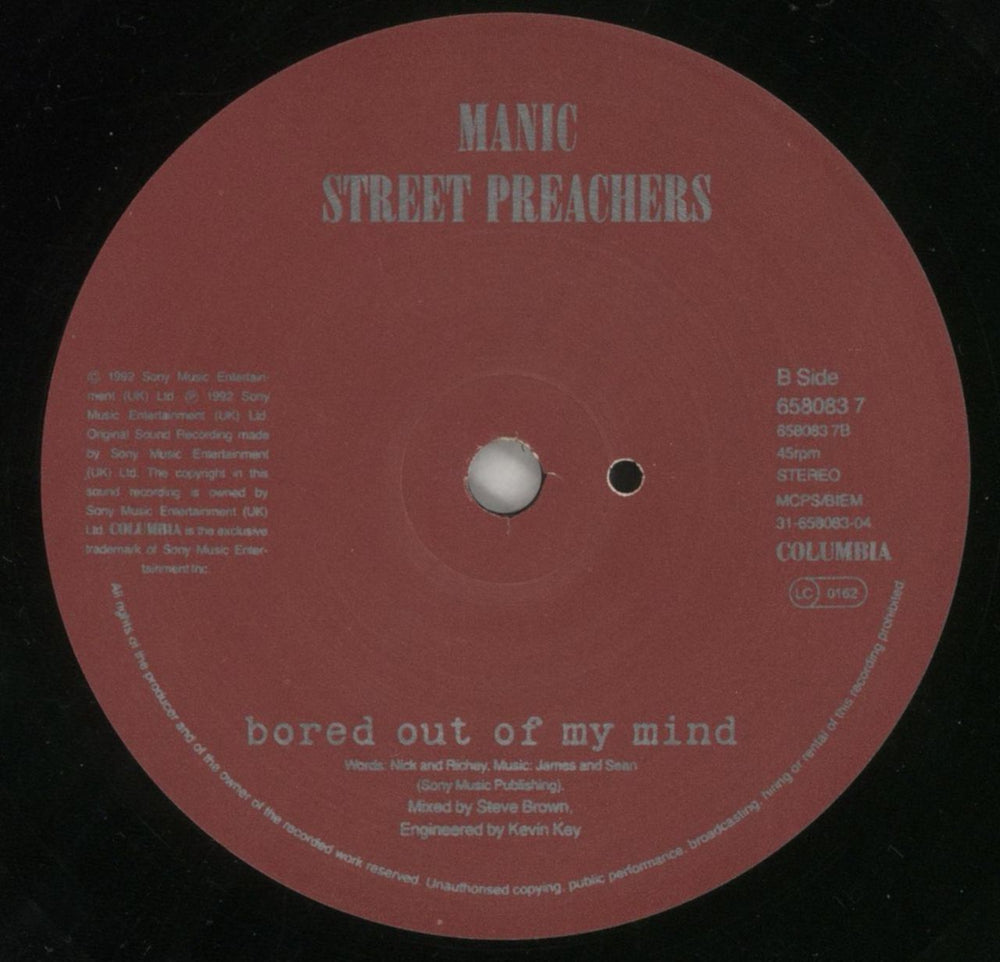 Manic Street Preachers Motorcycle Emptiness UK 7" vinyl single (7 inch record / 45)