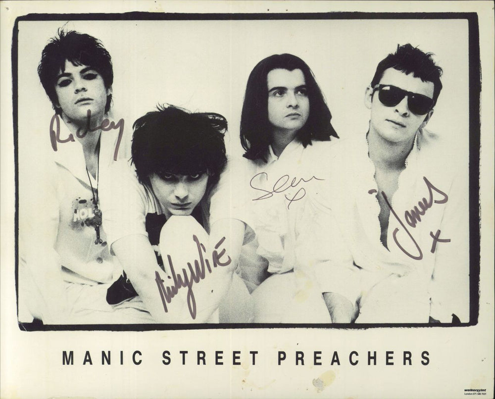 Manic Street Preachers Signed Walkerprint - Autographed including Richey UK photograph PHOTOGRAPH PRINT