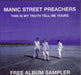 Manic Street Preachers This Is My Truth Tell Me Yours Belgian Promo CD album (CDLP) SAMPCD6299