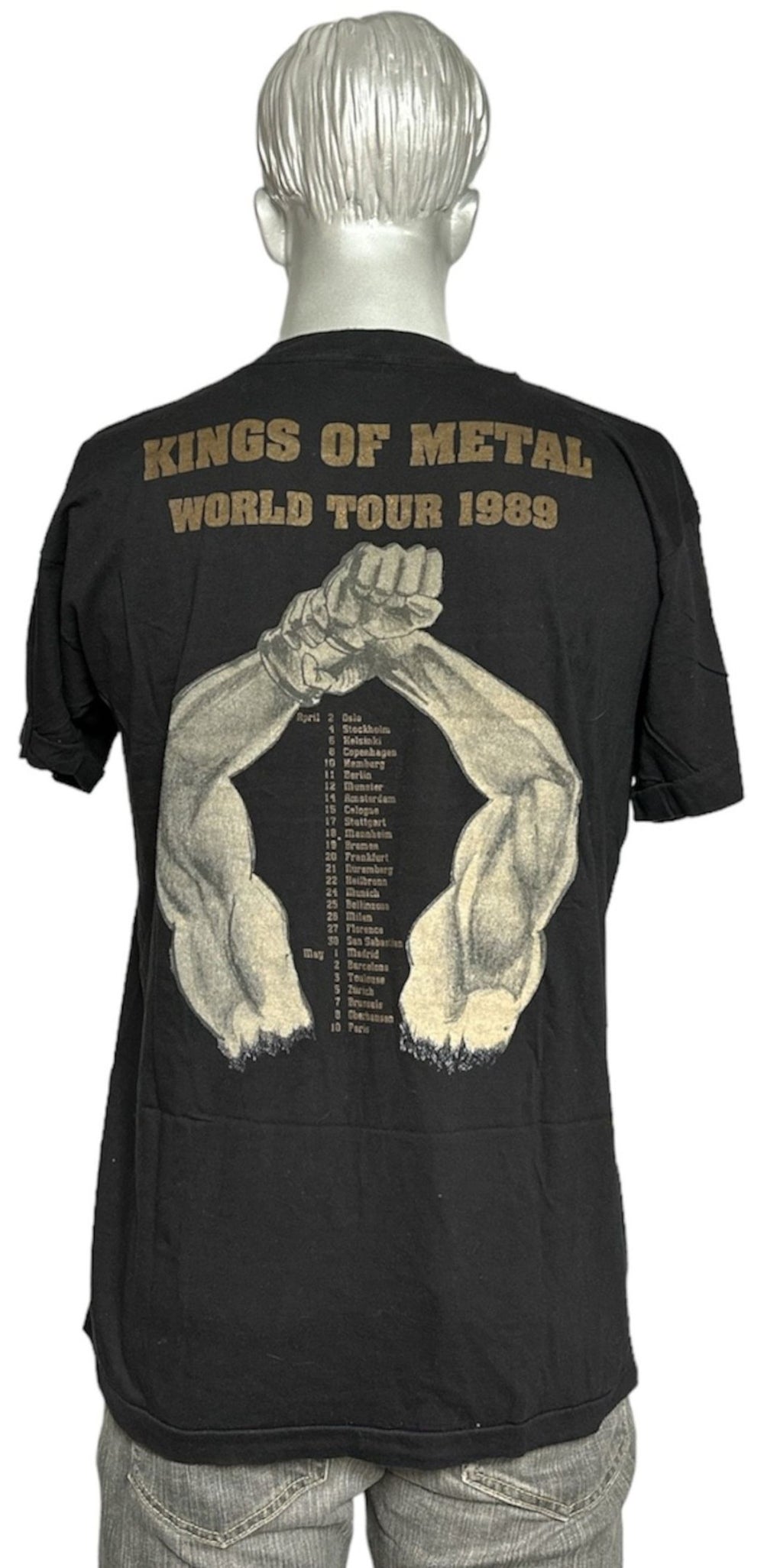 Manowar Kings Of Metal World Tour 1989 UK t-shirt