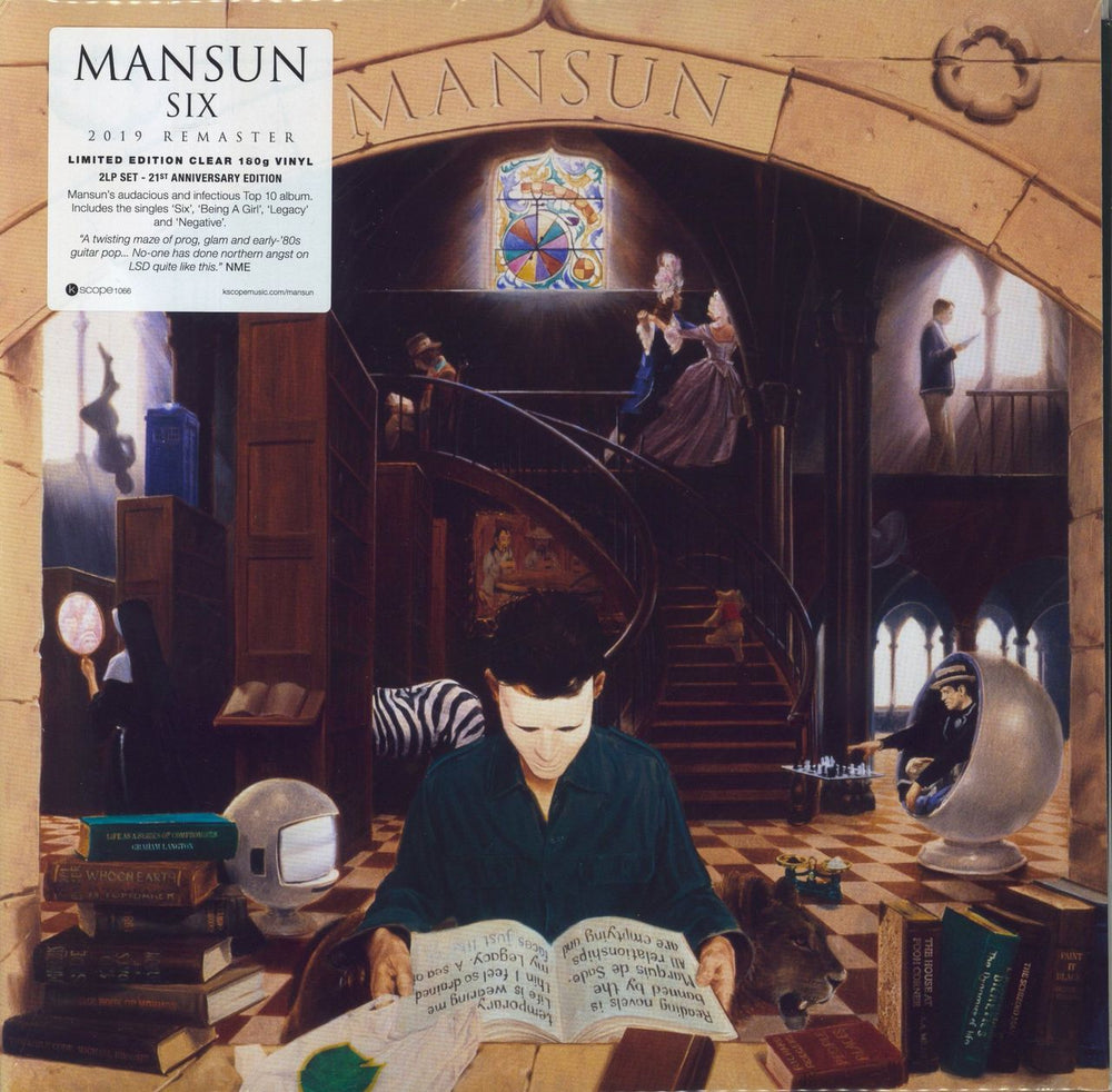 Mansun Six - 180gm Clear Vinyl UK 2-LP vinyl record set (Double LP Album) KSCOPE1066