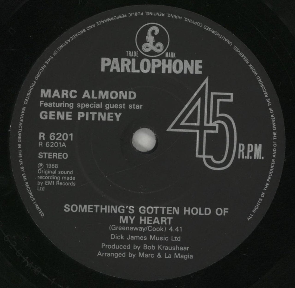 Marc Almond Something's Gotten Hold Of My Heart UK 7" vinyl single (7 inch record / 45) ALM07SO150620