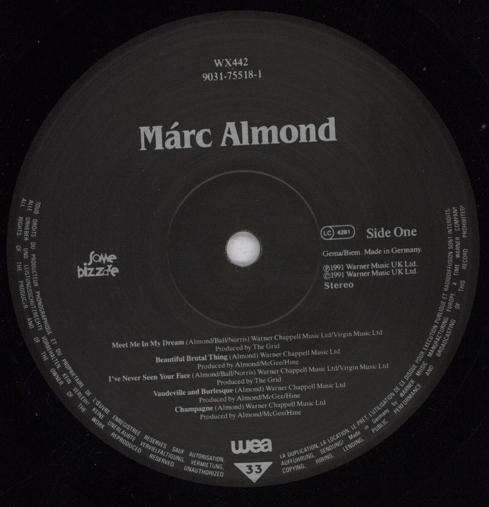 Marc Almond Tenement Symphony UK vinyl LP album (LP record) ALMLPTE384494