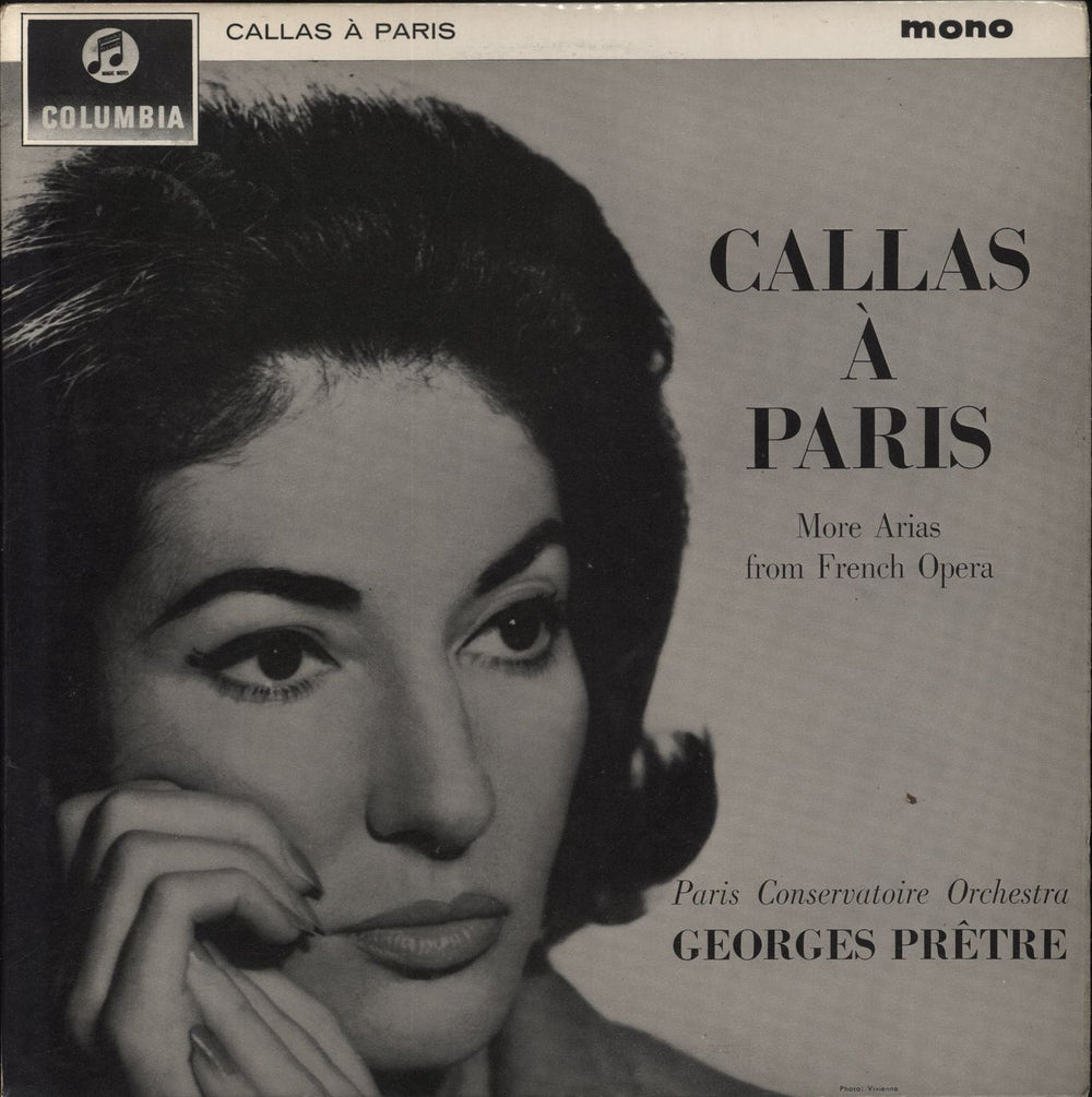 Maria Callas Callas À Paris UK vinyl LP album (LP record) 33CX1858
