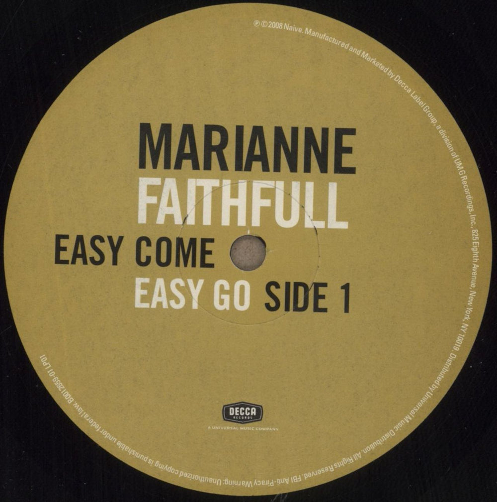 Marianne Faithfull Easy Come Easy Go US 2-LP vinyl record set (Double LP Album) MRN2LEA837207