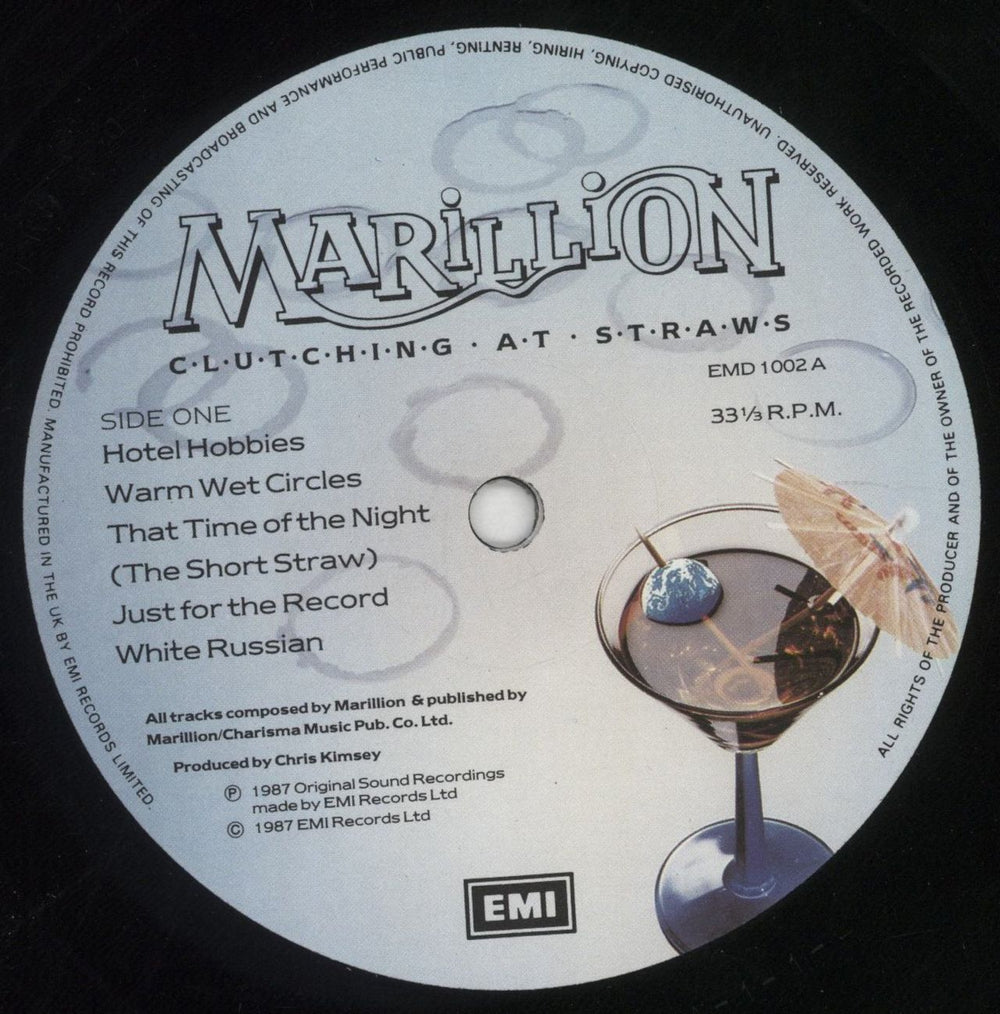 Marillion Clutching At Straws UK vinyl LP album (LP record) MARLPCL591385