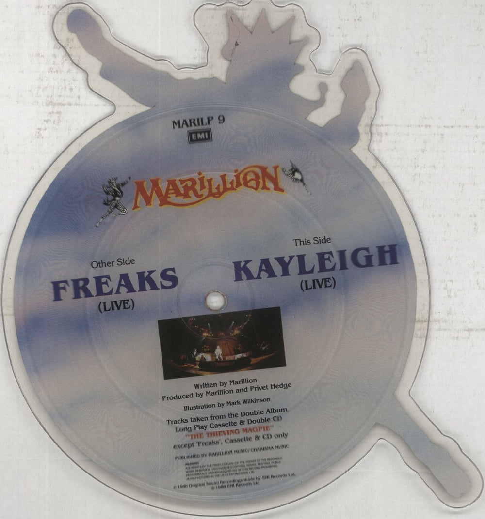 Marillion Freaks + Back Insert UK shaped picture disc (picture disc vinyl record) 5099920308704