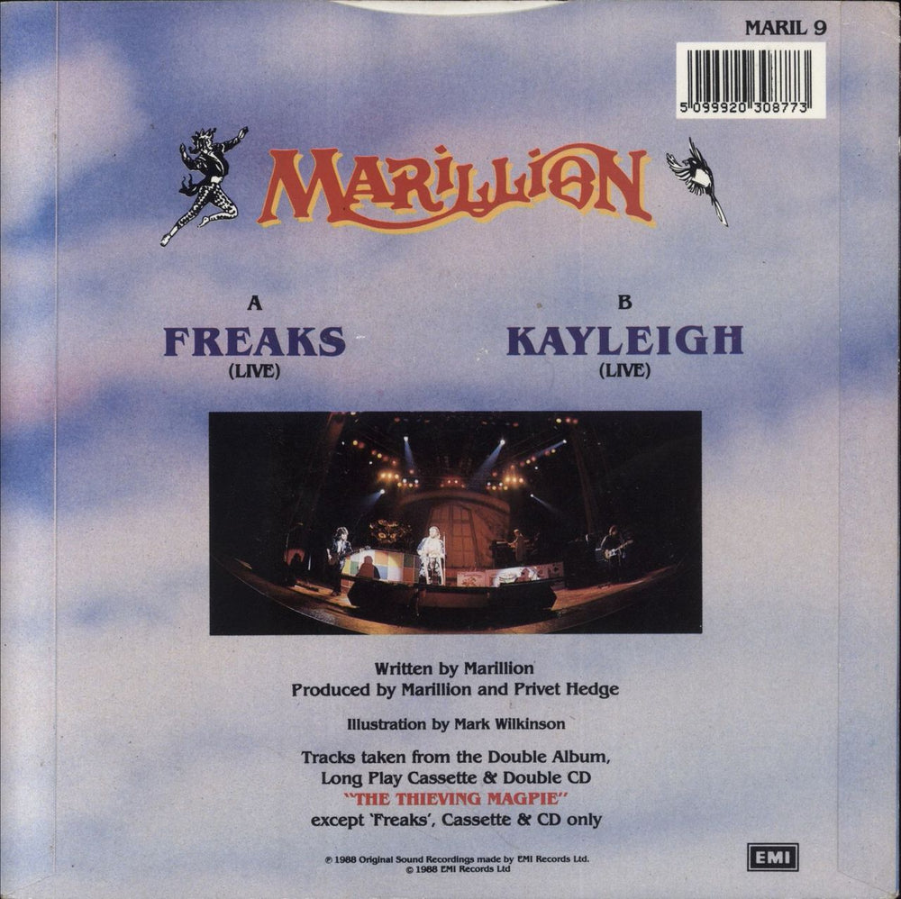 Marillion Freaks UK 7" vinyl single (7 inch record / 45) 5099920308773