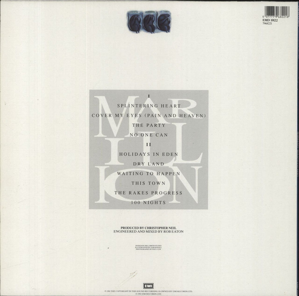 Marillion Holidays In Eden - Stickered - VG UK vinyl LP album (LP record) 077779682218