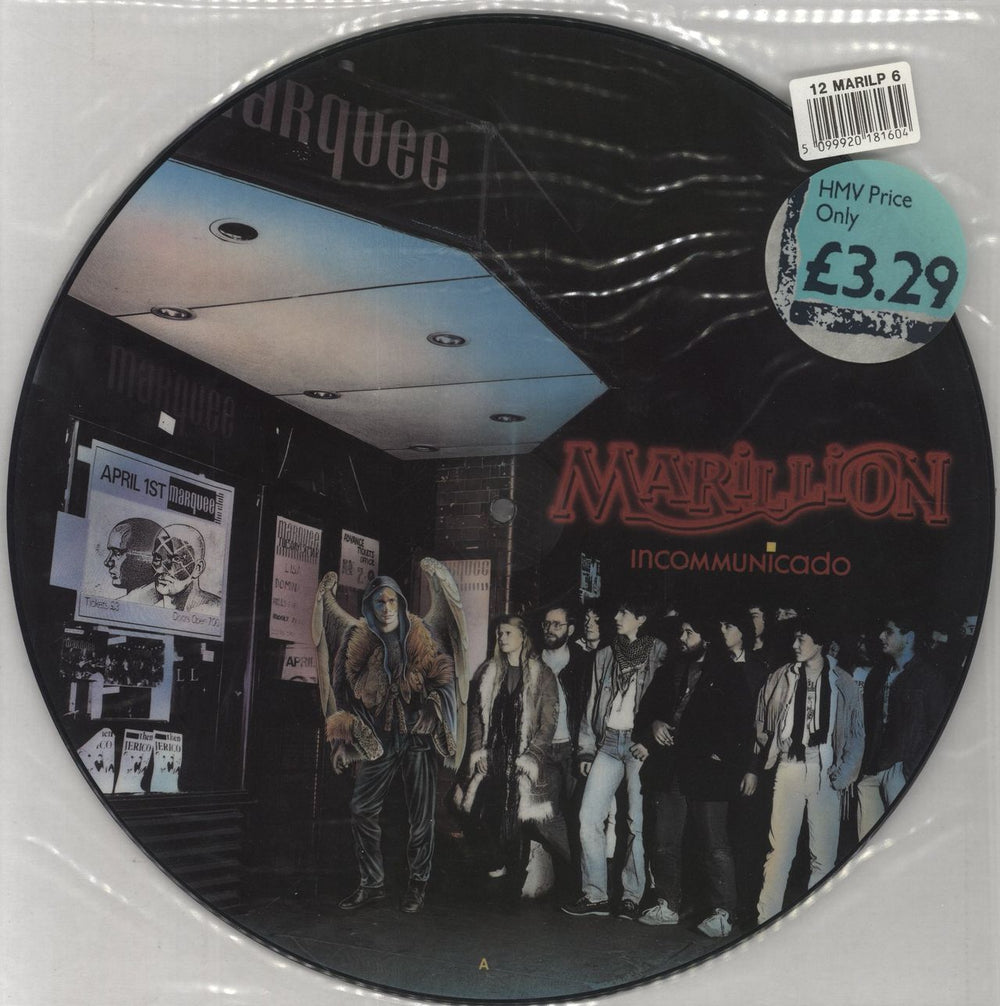 Marillion Incommunicado UK 12" vinyl picture disc (12 inch picture record) 12MARILP6