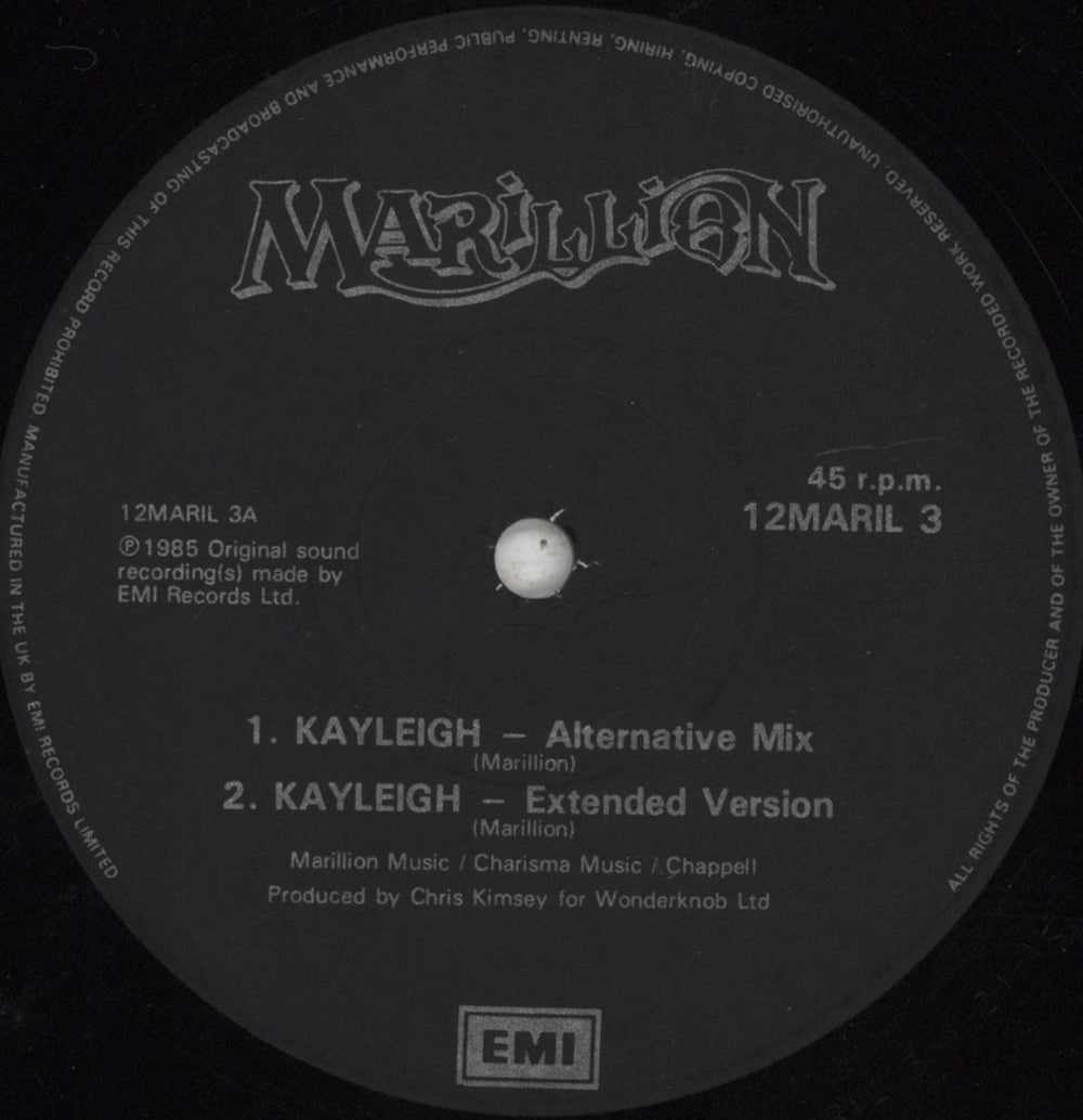 Marillion Kayleigh UK 12" vinyl single (12 inch record / Maxi-single) MAR12KA15204