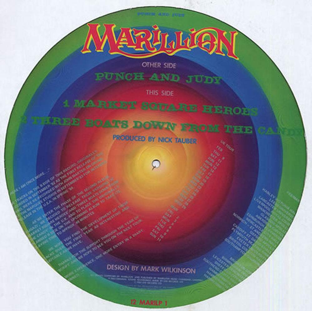 Marillion Punch And Judy UK 12" vinyl picture disc (12 inch picture record) MAR2PPU00373