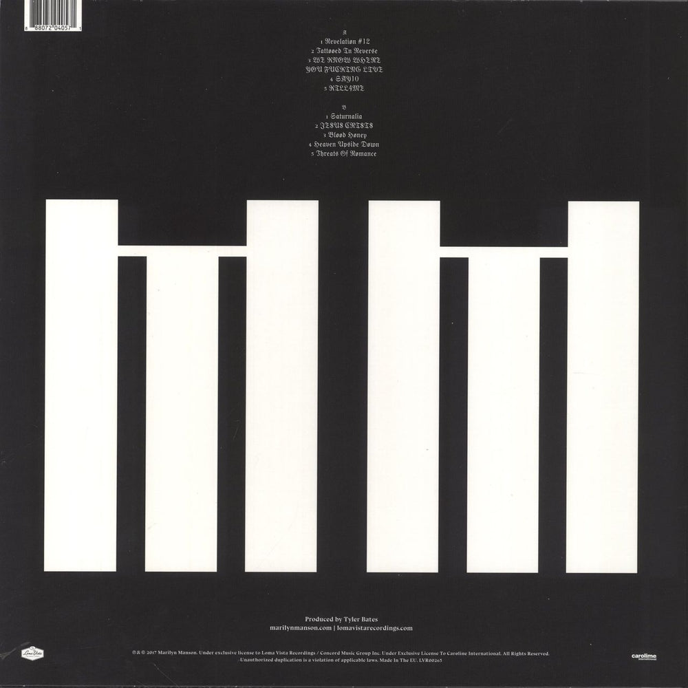 Marilyn Manson Heaven Upside Down - White UK vinyl LP album (LP record) 888072040571