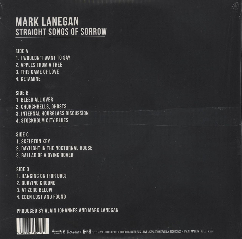 Mark Lanegan Straight Songs Of Sorrow - 180 Gram Vinyl - Sealed UK 2-LP vinyl record set (Double LP Album) 5400863022730